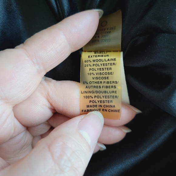 Elie Tahari Black Wool Blend Cape Coat - Picture 11 of 13